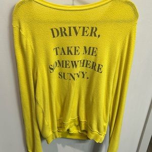 Yellow Wildfox Sweater size medium